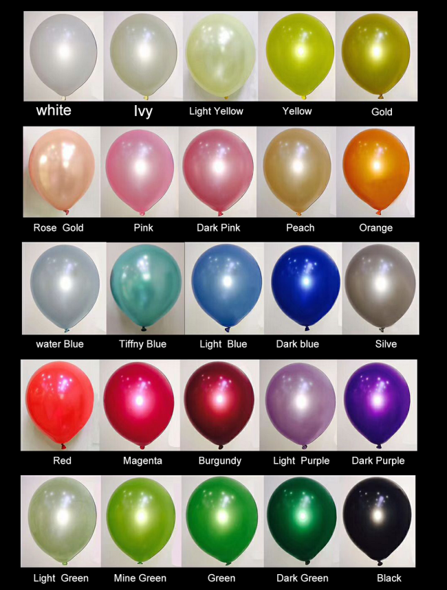 Factory directly 12 inch round shape pearl latex balloon