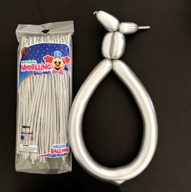 silver gold metallic color magic 260 chrome balloons long for animal flowers modeling