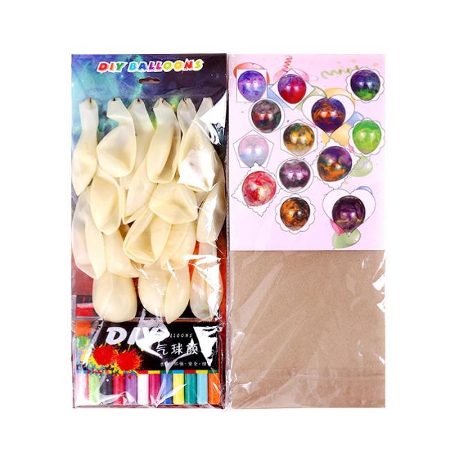 New product idea Bag of 24pcs 12 inch transparent latex graffiti balloon with different pigments