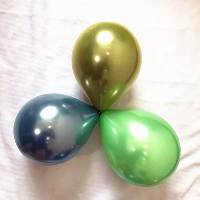 12" Metallic chrome latex ballons 2.8g 50piece package