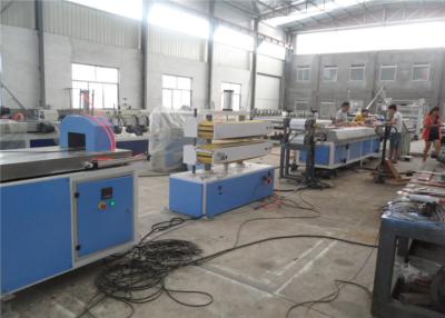 China PVC PP PE Steel Plastic Profile Extrusion Line , Wood PVC Profile Making Machine for sale