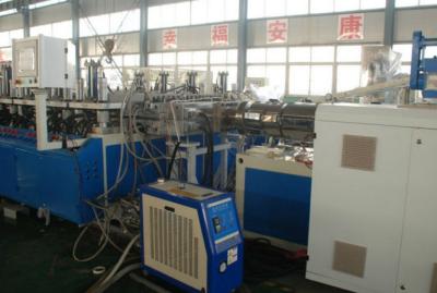 Chine La ligne composée en plastique en bois d'extrusion de PVC avec gravent la machine en refief à vendre