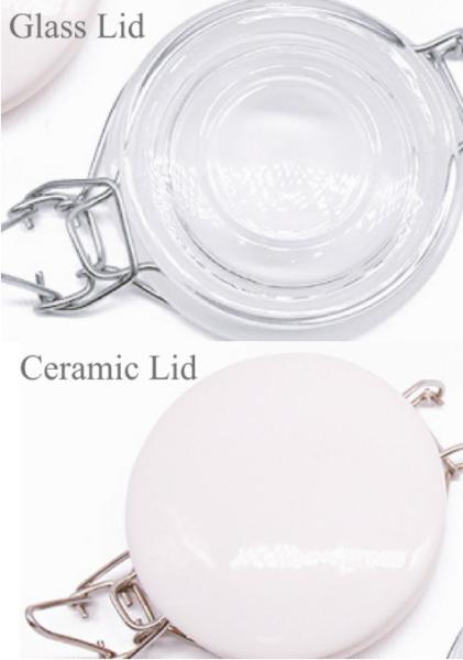 Quality Custom 350ML Wide Mouth Glass Storage Jars With Airtight Lids for sale