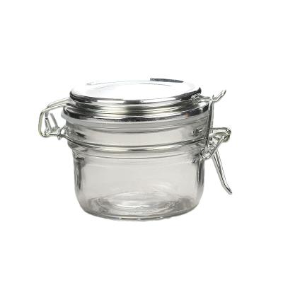China Small 125ML Empty Glass Jars With Hinged Lids Cartons Packing for sale