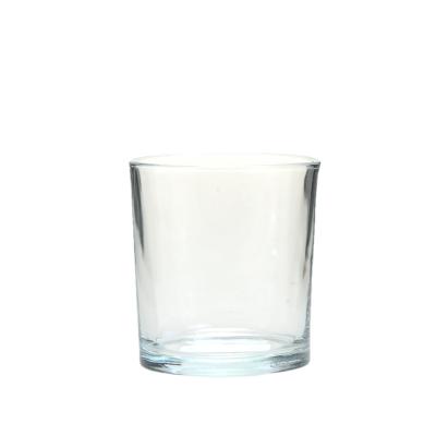 China Puestos de velas de vidrio de gran tamaño 330ml de color cristalino claro en venta