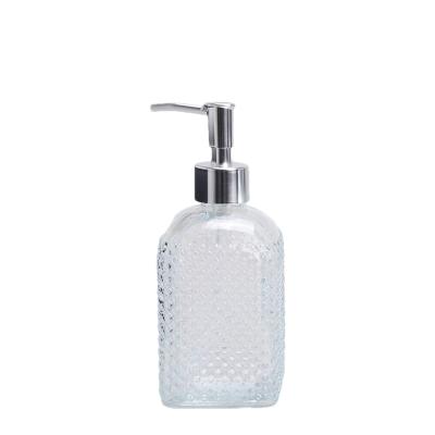 Chine Bouteilles de distributeur de savon en verre de cuisine 500 ml Bouteilles de pompe à savon en verre FDA à vendre