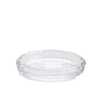 China Oval Heavy Bar Soap Holdernk Bathroom Glass Dispenser Holder for sale