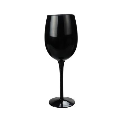China 475ML Black Colored Wine Glass Handmade Exquisite Craftsmanship for sale