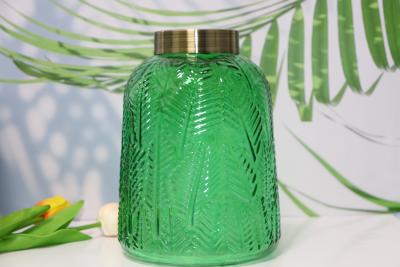 China Green Transparent Hydroponic Art Glass Vase Decor for Home Furnishing Hotel Flower Shop Decoration en venta