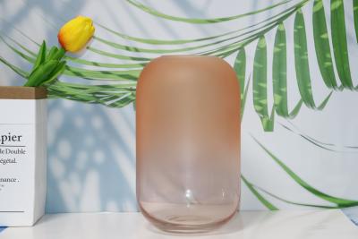 China Elegant Transparent Glass Vase Decor Modern Home Office Wedding Flower Holder à venda