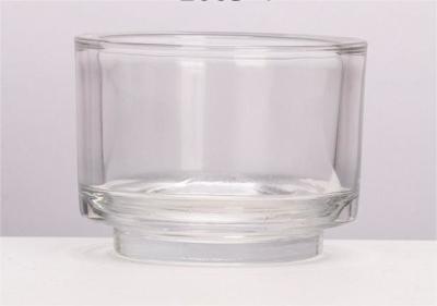 China 225ml Elegant Round Frosted Glass Votive Candle Holders with Custom Packaging for sale
