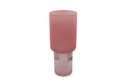 China H33cm Home Occasion Pink Glass Vase Decor in Modern Style and Pink for sale