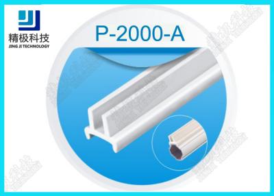 China Ranura para tarjeta del vidrio de tubo de la aleación de aluminio para el cristal de 5m m y tablero de acrílico PP en P-2000-A blanco en venta