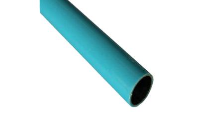 China Blue Lean PE Flexible Coated Steel Pipe and Tube Round 2mm / 1.5mm Thickness for sale