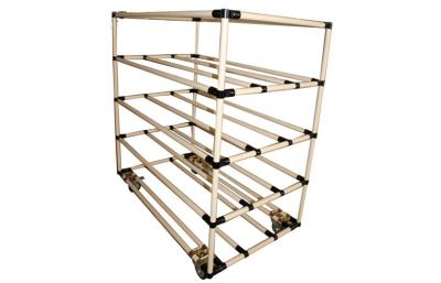 China Flexible Glossy Steel Modular Pipe Rack 5 Tier Metal Shelving Flow Type for sale