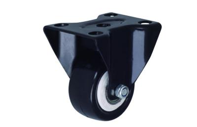China Industrial 2.5 Inch Black Rigid Replacement Caster Wheels Heavy Duty for sale