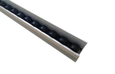 China Aluminium Alloy Frame Sliding Roller Track With ESD Black Wheel and Aluminum Flange for sale