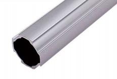 China 4m/ bar Thickness 1.7mm Aluminum Round Pipe Sliver White AL-2817 for sale