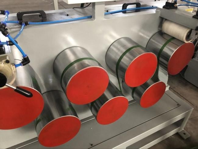 Plastic Extrusion Machine / Plastic Coated Geo Strap Band Production Line
