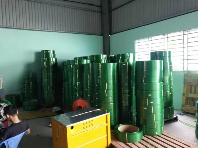Plastic Extrusion Machine / Plastic Coated Geo Strap Band Production Line