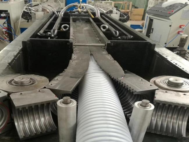 PP PE PA PVC Single Corrugated Pipe Line / SWC Pipe Making Machine