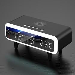 China High Efficiency Digital Qi Wireless Charger Clock   297g Lightweight for sale
