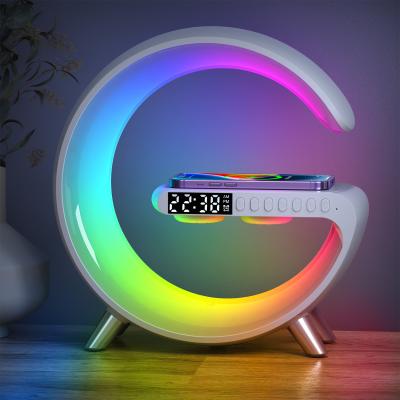 China Compatible Wireless Bluetooth Speaker Qi Charger CE Certified  With Night Lamp for sale