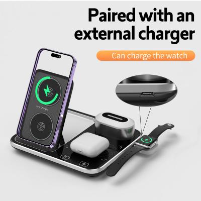 China Dimming Fast  Qi Wireless Charger Dock  Stand 15W High Efficiency for sale