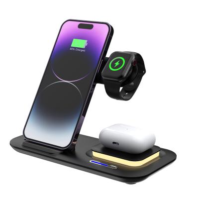 China ABS Magnetic Qi Fast Charge Wireless Charging Stand Dock  9V For Apple for sale