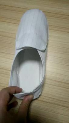 China Cleanroom White PVC sole anti slip antistatic working leather shoe esd mesh shoes for sale