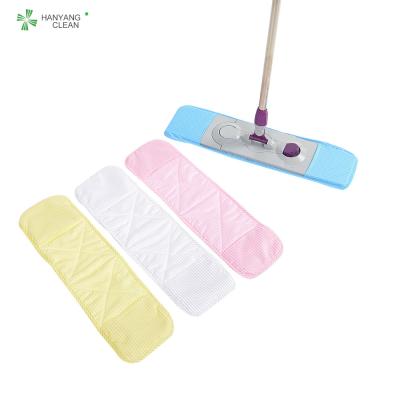 China Adjustable Length Replacement Mop Head ESD Microfiber Cleanroom Mop for sale