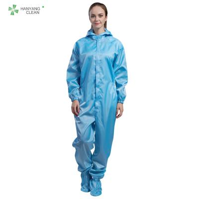 China Hooded cleanroom ESD coverall for the higher cleanroom of pharmaceutical industry for sale