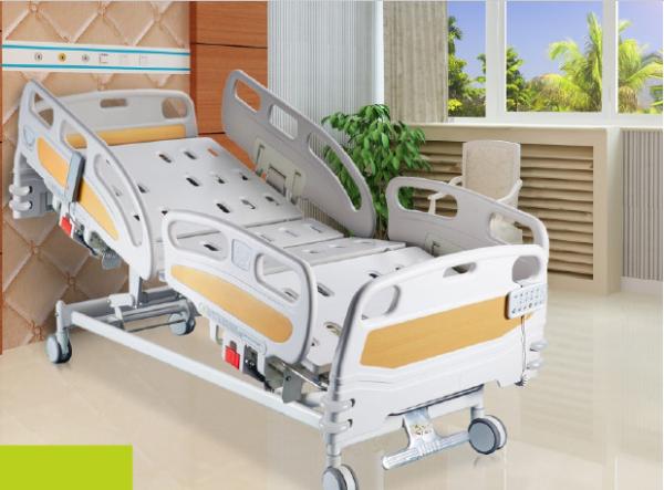 Quality 750mm Auto Contour ISO9001 ICU 5 Function Hospital Bed Hospital Electric  ICU Bed for sale