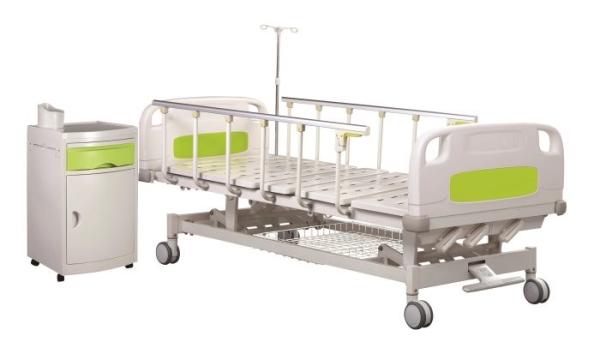 Quality CE Three Cranks 4 IV Holes 470MM Patient Care Bed for sale