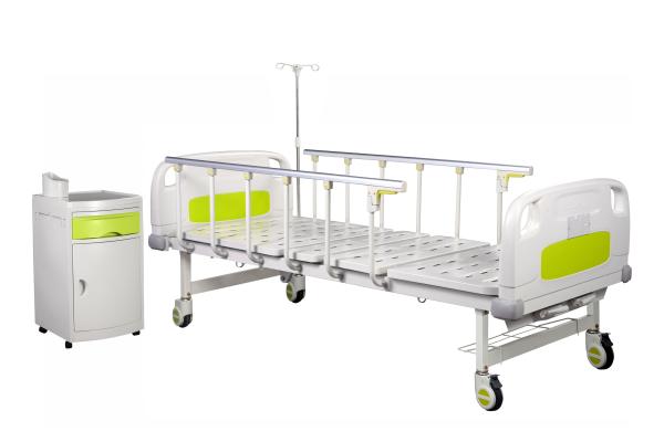 Quality Detachable ABS Adjustable 2160MM Hospital Bed 2 Cranks Manual Medical Bed for sale