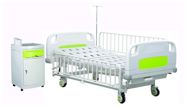 Quality Single Crank Bumper Wheel 980MM Paediatric Children Hospital Bed for sale