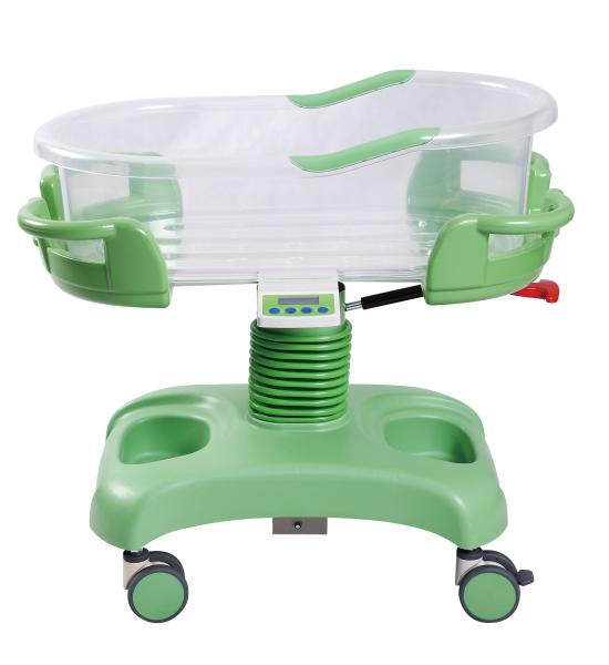 Quality Adjustable ABS 60kg Movable Newborn Baby Hospital Bed for sale