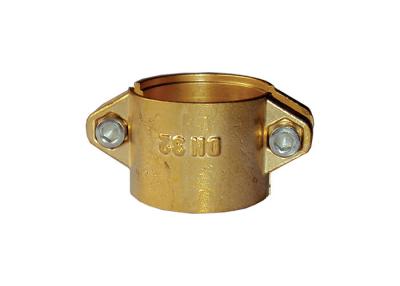 China Forged Brass Hose Clamps Double Piece With Stainless Steel Screw Lock for sale