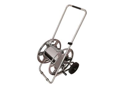 China High Durability Metal Trolley Hose Reel Cart Multifunctional For Washing / Irrigation for sale