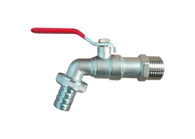 China Forging Brass Tap Valve , Ball Valve Tap Lever Steel Handle With Cover Working Pressure Max 16 Bar for sale