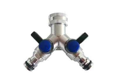 China Brass Y Type Three Way Ball Valve Tap with Easy Connects Female Inlet for sale
