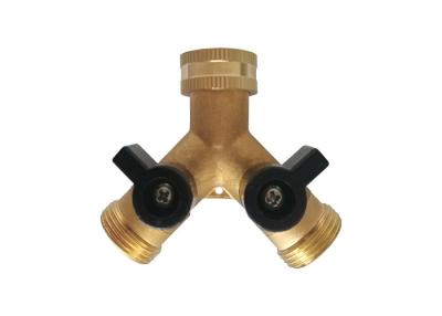 China Forging Brass Three Way Valve Tap Female x Two Male Thread Connect for sale