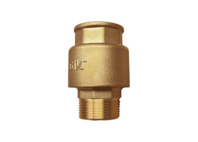 China Brass No-return Male x Female Thread In-line Straight Check Valve Rough Brass Surface for sale