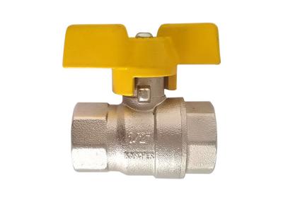 China Nickel Plated Metal Brass DIY OEM Parts , Female Thread Full Port Ball Valve for sale
