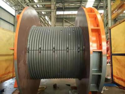 China High Efficient Tower Crane Engineering Lebus Groove Wire Rope Winch Drum for sale