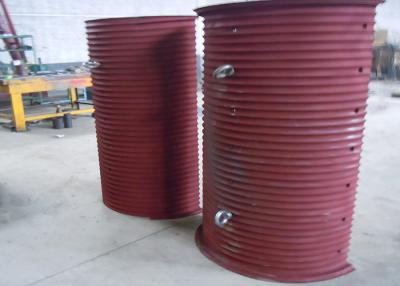 China Cable Pulling Winch Grooved Lebus Drum High Efficiency Red Color for sale