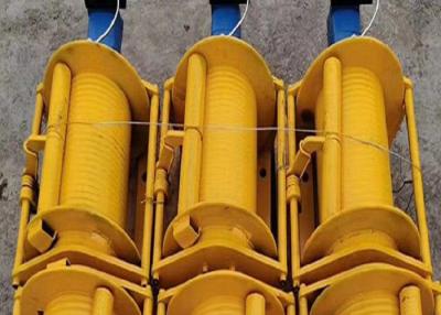 China Lebus 10000 Lb Hydraulic Crane Winch Yellow Color With Grooved Drum for sale