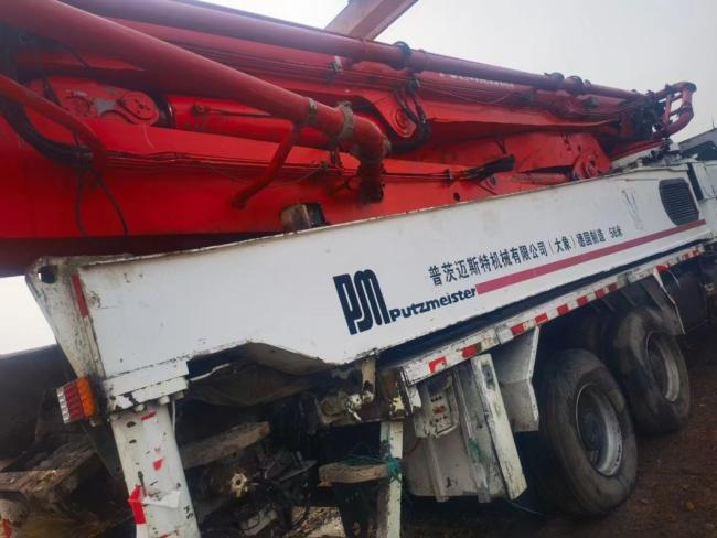 Used Heavy Equipment Boom Pump Putzmeister 56 Meter Pump Truck
