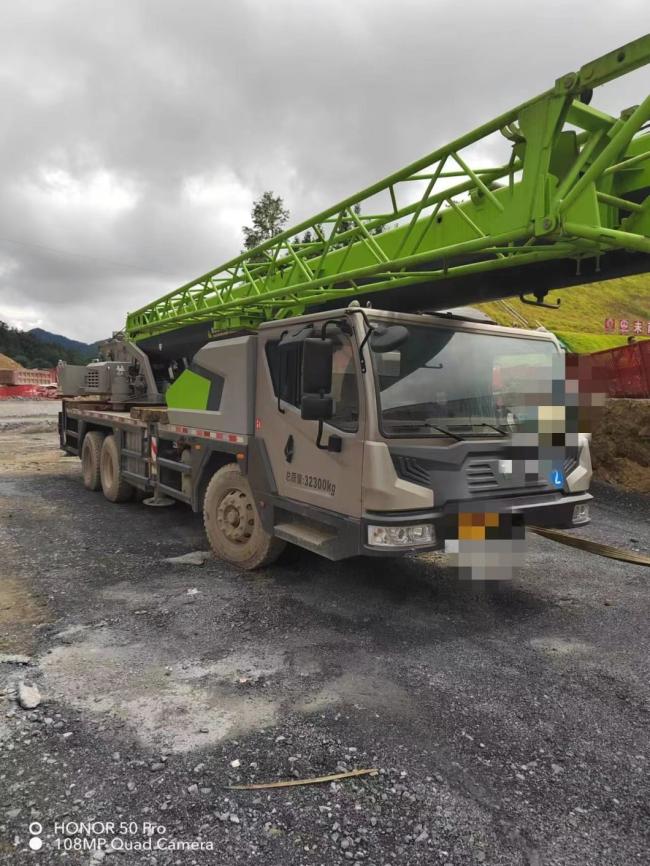 Sale of 2021 Zoomlion 25 Tons of Used Hydraulic Tai Shui on Mobile Crane Equipment