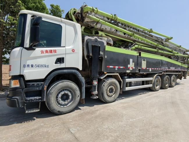 2021 Zoomlion 67m Used Concrete Pump Truck Concrete Boom Pump Truck Mounted Pump